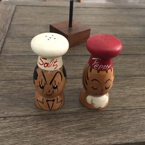 Vintage Wooden Salt and Pepper Shakers